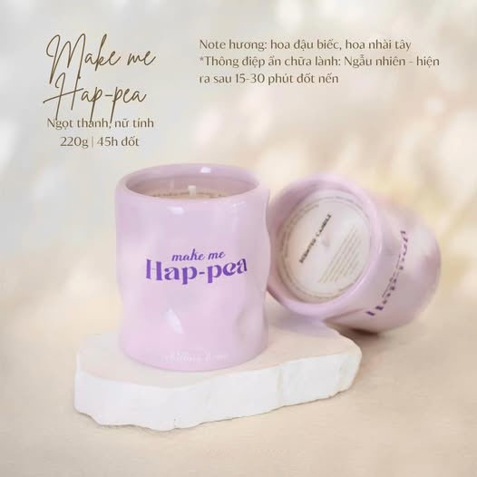 Nến Thơm Make Me Hap-pea - BST Nến Thơm Thư Giãn Healing Pastel