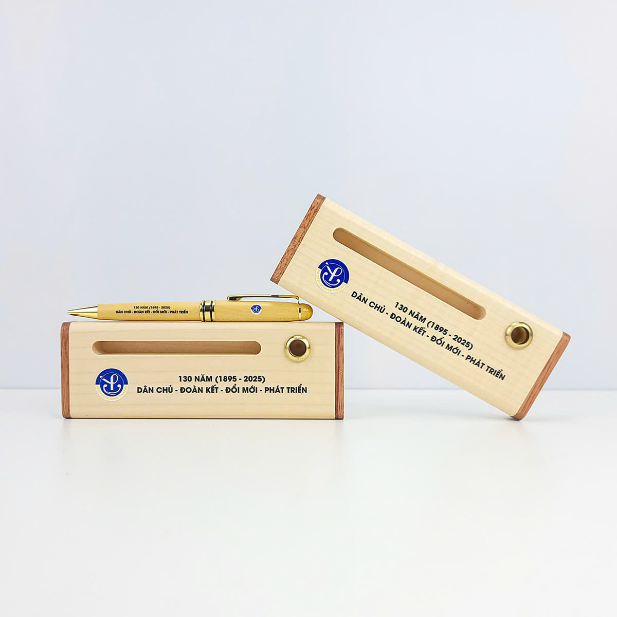 Hộp Bút Gỗ HBG011 In Logo