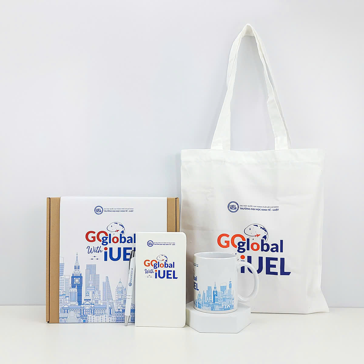 Set Túi Canvas, Ly Sứ, Sổ Tay & Bút Sang Trọng